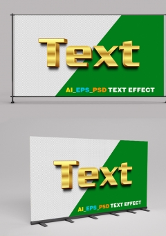 Beautiful 3D Vector Gold Text Effect 2406010