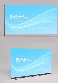Blue Gradient Background With Smooth Wave 2406003