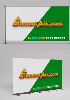Golden 3D Text Effect Grand 2406031