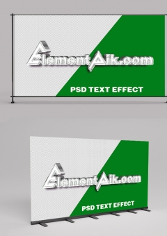 Silver 3D Text Effect 2406044