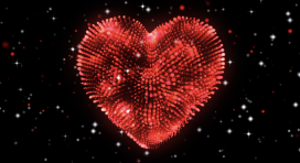 Glitter Heart Red Frame Background - 070324002