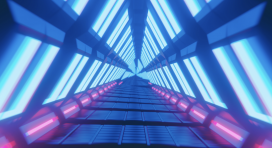 Neon Tunnel Loop Background - 070324003