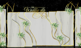 Sân Khấu Cưới - Forest Marble Texture Wedding Stage