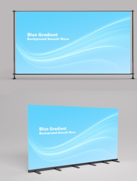 Blue Gradient Background With Smooth Wave