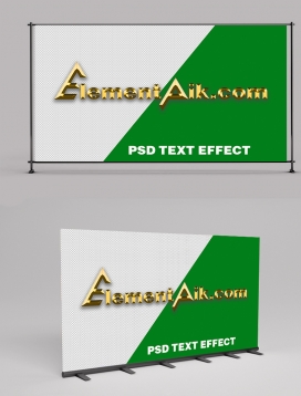 Fine Golden Metal 3D Text Effect