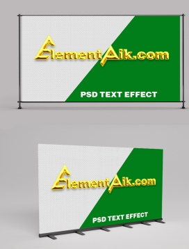Golden Clipping 3D Text Effect