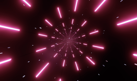 Abstract Endless Tunnel Visual With Pink Neon Color 110724023