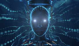 Ai Robot Connected To Brain Waves Background 120724002