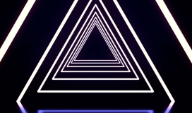 Beautiful Abstract Triangle Tunnel With Black While 120724016