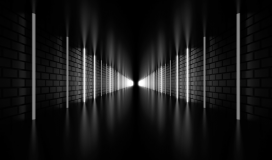 Black White Wall Tunnel Background 020724013