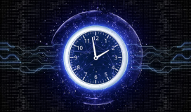 Blue Clock Technology Background Loop 020724016