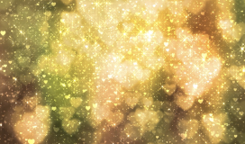 Golden Shimmering Hearts Background 050724029