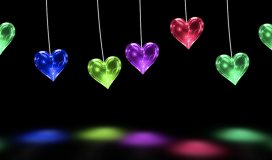 Hanging Hearts Romantic Animation Background 140724025