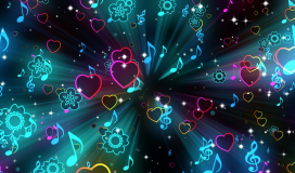 Music Notes Background Heart 070724006