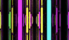 Neon Lamps Corridor Motion Screen Ware 150724020