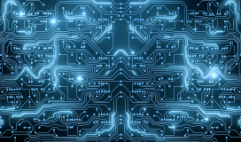 Technology, blue electronic circuit board 100724014