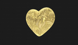 Vintage Golden Heart Rotation Transparent Background 170724020