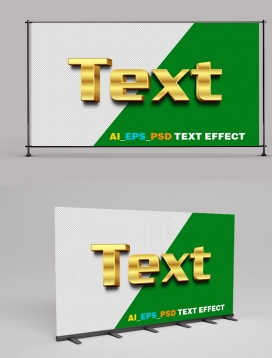 Beautiful 3D Vector Gold Text Effect 2406010